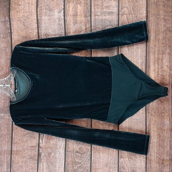 Zara Tops Zara Velvet Bodysuit Poshmark